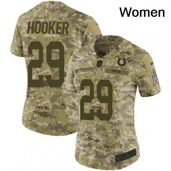 Womens Nike Indianapolis Colts 29 Malik Hooker Limited Camo 2018 Salute to Service NFL Jersey